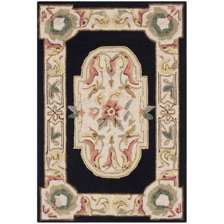 SAFAVIEH 2 x 3 ft. Easy Care Hand Hooked Accent Area Rug, Navy and Ivory EZC756A-2